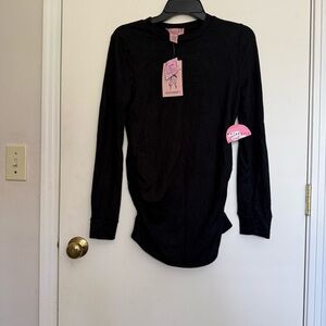 Black Maternity Long Sleeve Top